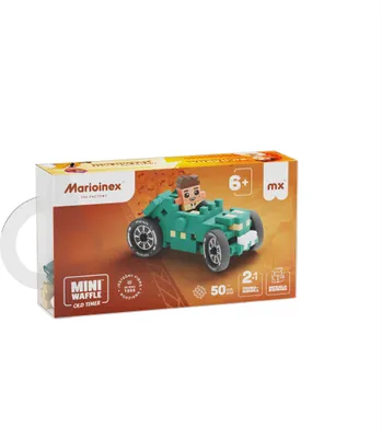 Zdjęcie produktu dla Klocki konstrukcyjne Waffle mini Cars Teal Oldtimer Jeremy 50 elementów