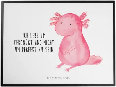Produktbild von Mr. & Mrs. Panda schreibtischunterlage Axolotl Niedlich - Weiß - Geschenk, Lebensweisheit, Weisheit, Fröhlich, Schreibunterlage, tischmatte, schreibtischunterlagen, Liebe