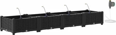 Immagine prodotto di Vaso da giardino 4 pcs Nero 160 x 40 x 22 cm Plastica
