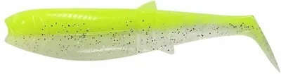 Produktbild von Savage Gear Cannibal Shad 12,5cm 20g - 4 Gummifische, Farbe:Fluo Yellow Glow