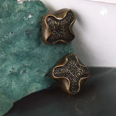 Produktbild von Clip Ohrring ca.27x29mm Kreuz altgoldfarben glänzend Kunststoff