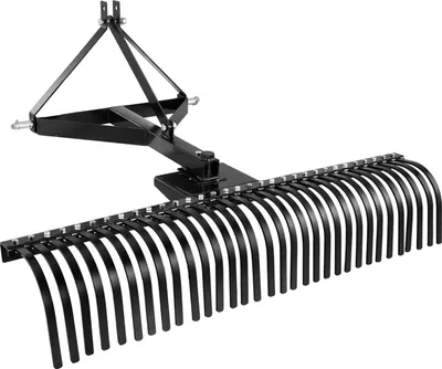 Obrázok produktu pre Vlečný vertikutátor, 1525 mm vlečný vertikutátor s 32 oceľovými hrotmi, 3-bodový vertikutátor s príslušenstvom pre traktor, záhradný vertikutátor pre záhradu, farmu, trávnik