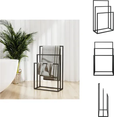 Obrázok produktu pre vidaXL Stojan na uteráky čierny 48x24x79 cm žehlička - Stojan na uteráky