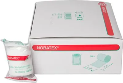 Produktbild von NOBA Nobatex elastische Mullbinden in Folie 20 Stück 4 m x 4 cm