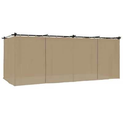 Immagine prodotto di vidaXL Padiglione con tende taupe 6x3 m acciaio