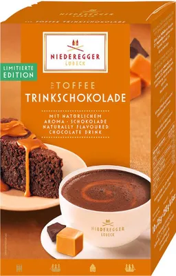 Produktbild von Marzipan Trinkschokolade Toffee, 10-Stick Portionsbeutel, 250 g, Niederegger