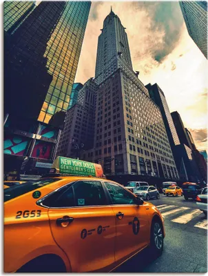 Produktbild von ARTland Leinwandbild Taxi in New York Größe: 60x80 cm