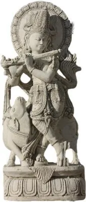 Produktbild von Schöne Krishna aus Steinguss Neu Frostfest Deko Dekoration Garten ROP-287-wa