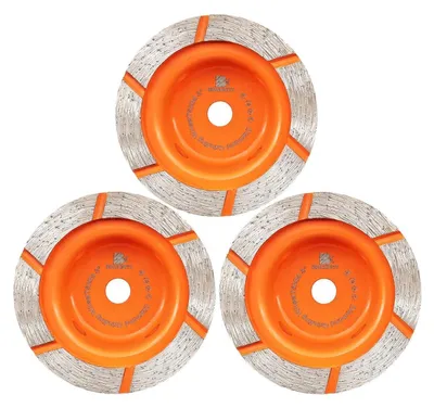 Productafbeelding van Diamantslijptop 75 mm, 10 mm aansluiting, set van 3 stuks voor beton, metselwerk en graniet