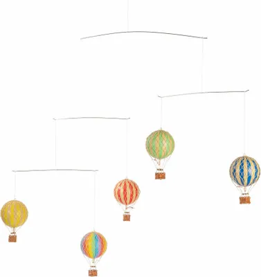 Immagine prodotto di Authentic Models Mobile Flying in the Skies Primario, decorazione da appendere, palloncini, rattan, carta, plastica PP, AP128