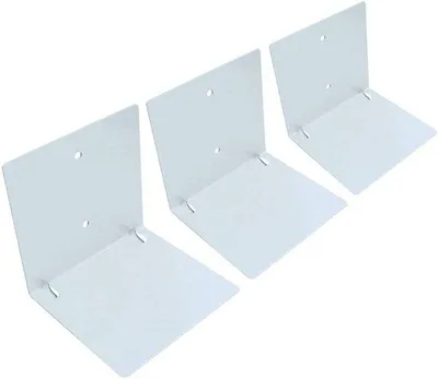 Productafbeelding van Unyqoos® Set van 3 zwevende boekenkasten, staal 1,5 mm, onzichtbare montage, elk met een draagvermogen tot 10 kg – ruimtebesparende wandplanken voor boeken en decoratie