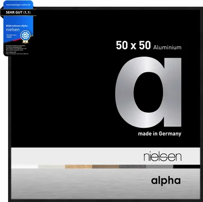 Produktbild von nielsen Aluminium Bilderrahmen Alpha, 50x50 cm, Eloxal Schwarz Matt
