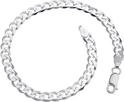 Produktbild von SILBERKETTEN STORE Panzerkette Armband 5mm - 925 Silber, Länge wählbar - 21cm