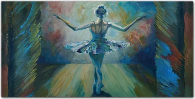 Produktbild von Coloray - Bild aus Glas - Glasbilder - 100 x 50 cm - Glasblock mit Bild Gehärtetes Glas Wohnzimmer Dekoration Wanddekoration Küche - Balletttänzer