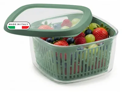 Immagine prodotto di SNIPS AROMA KEEPER Contenitore per verdura/frutta da 1,5 l per frigorifero con vassoio di sgocciolamento
