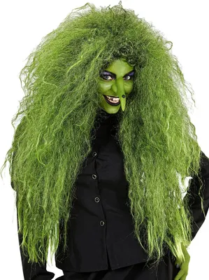 Image de Perruque de sorcière sauvage pour Halloween - Perruque pour femmes verte