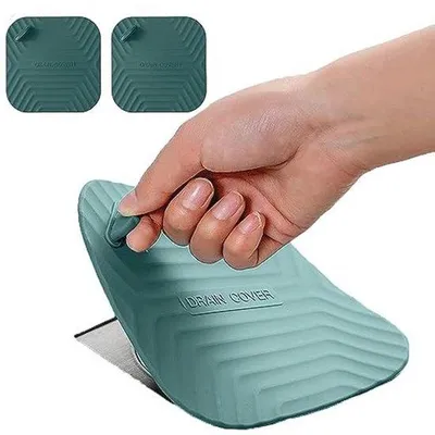 Produktbild von Famanu Abflussstopfen aus Silikon - 15 cm Schwarz Grün 2er Pack für Badezimmer und Küche