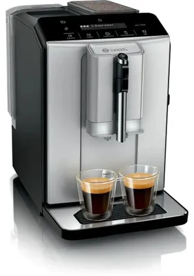 Productafbeelding van Bosch Serie 2 TIE20301, espressomachine, 1,4 liter, koffiebonen, ingebouwde molen, 1300 W, zwart, zilver