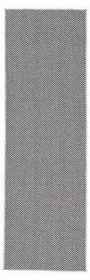 Produktbild von In- und Outdoor Teppich Boho Läufer Beige Flachgewebeteppich 75x200 cm | Moderner Teppich Wetterfest für Balkon, Terasse, Garten, Wohn- und Schlafzimmer