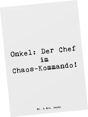 Produktbild von Mr. & Mrs. Panda Postkarte Spruch Onkel Chef - Weiß - Geschenk, Patenonkel, Familienangehöriger, Weihnachten, Ansichtskarten, Ansichtskarte, Spaß, Geburtstage, Jubiläen