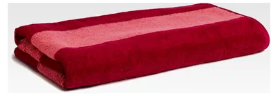 Produktbild von Blockstreifen Duschtuch 80 x 150 cm aus 100% Baumwolle, Ruby/Coral