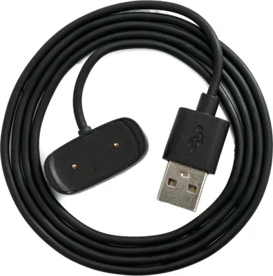 Produktbild von SYSTEM-S USB 2.0 Kabel 100 cm Ladekabel für Amazfit T-Rex Pro Smartwatch in Schwarz