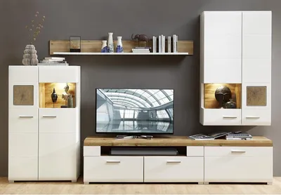 Produktbild von Wohnwand Anbauwand TV-Wand Mediawand Schrankwand Wohnzimmerwand "Kathlin I"