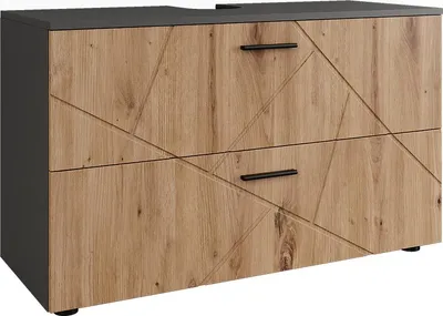 Obrázek produktu pro Toaletní skříňka pro umyvadlo Vicco Irma Antracit/Artisan 100.1 x 60.6 cm se 2 zásuvkami, Model 54777