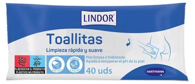 Zdjęcie produktu dla Lindor, chusteczki nawilżane, 40 sztuk