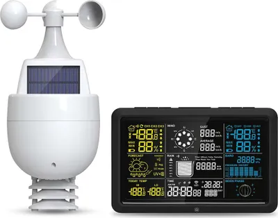 Produktbild von Nedis WIFIWEST500WT - Professionelle 6-in-1-WLAN-Wetterstation mit er SmartLife-App
