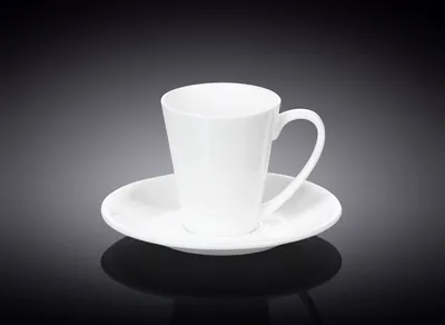 Image de Tasses à café Wilmax avec soucoupes, 110 ml, lot de 2 WL-993054/2C