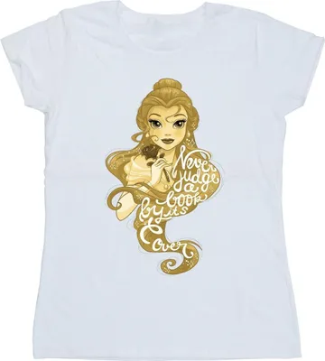 Produktbild von Disney - "Beauty And The Beast Never Judge" T-Shirt für Damen BI12032 (XXL) (Weiß)