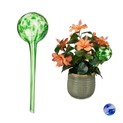 Produktbild von relaxdays 2 x Bewässerungskugel grün