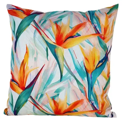 Produktbild von JACK 45x45cm Motiv Outdoor Lounge Kissen Dekokissen inkl. XXL-Füllung Wasserabweisend Sitzkissen Garten Stuhl Lotus Effekt, Farbe:Strelitzia