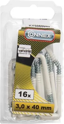 Image de Vis à crampon Connex 3,0 x 40, 16 pièces, blanche - ky5060040