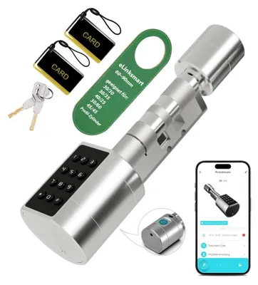 Elektronisches Türschloss mit Fingerabdruck, App & Schlüssel, 60-90 mm