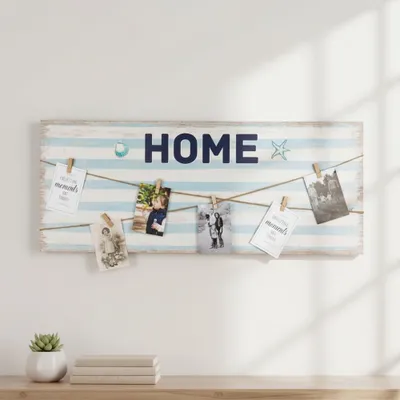 Immagine prodotto di Mucola foto parete HOME 100x40cm legno galleria foto cornice parete collage decorazione staffe bacheca