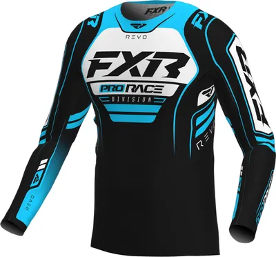 Zdjęcie produktu dla Koszulka motocrossowa FXR Revo Alpha, czarny/niebieski/biały, S