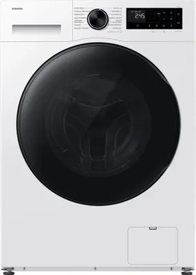 Produktbild von Samsung 9+6 kg Waschtrockner WD5000H mit AI EcoBubble™ /A + (-35%), Frontlader, Freistehend, Weiß, Links, Schwarz, Tasten, Drehregler