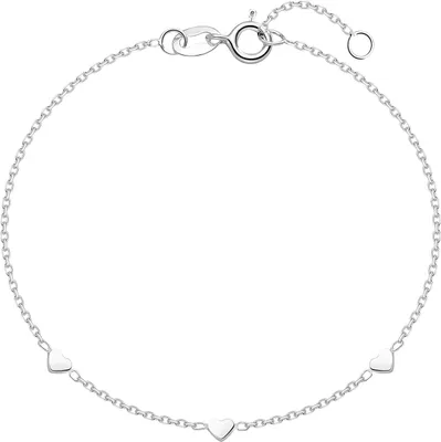 Produktbild von MATERIA by Matthias Wagner Herz Armband 925 Silber 16,5cm+2cm SA-104-Silber
