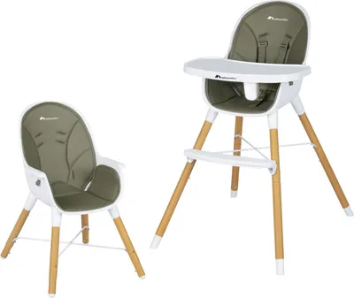 Produktbild von Bebeconfort Avista 2-in-1 Hochstuhl, Hochstuhl ab 6 Monaten, umwandelbarer Hochstuhl, ab 6 Monaten bis ca. 6 Jahre, bis 30 kg, Mineral Green