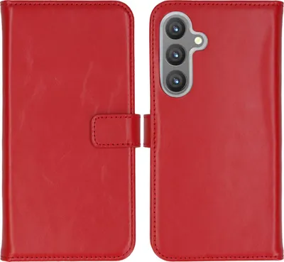 Immagine prodotto di Selencia Custodia a libro in vera pelle Samsung Galaxy S24 Plus - Rosso