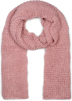 Produktbild von styleBREAKER Damen langer Strick Schal mit Wellen Strickmuster, warmer Winter Strickschal Einfarbig 01018168