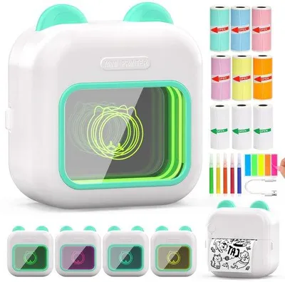 Produktbild von Portable Mini-Drucker mit Bluetooth und LED-Licht für kreative Tuschdrucke