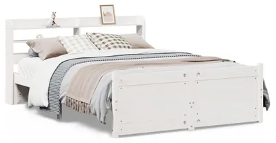 Obrázok produktu pre vidaXL Rám postele s čelom bez matraca Biely 140x190 cm