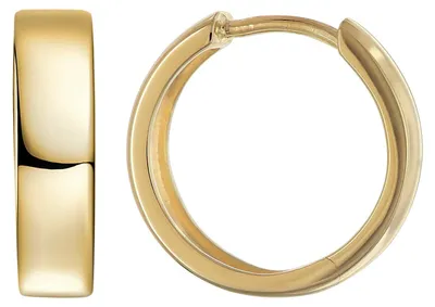 Produktbild von trendor 21745 Damen-Ohrringe Creolen 925 Silber Glanz Vergoldet ⌀ 15 mm
