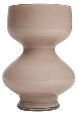 Obrázek produktu pro HOMLA BOLIQ – Skleněná váza, béžová, 19,5 x 27,5 cm