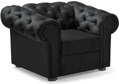 Produktbild von BEQUEMER ELEGANTER VALENTINO SESSEL FÜR DAS WOHNZIMMER (Schwarz - Kronos 7)