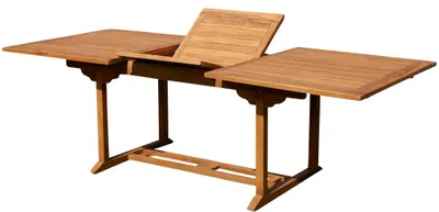 Produktbild von TEAK XXL Ausziehtisch Holztisch Gartentisch Garten Tisch L: 180/240cm B: 100cm Gartenmöbel Holz sehr robust Modell: JAV-TOBAGO240