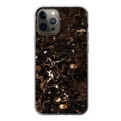 Produktbild von MuchoWow® Handyhülle Schutzhülle Hülle für iPhone 13 Pro Marmor - Schwarz - Gold Silikon Softcase Handy Hülle - Handy-Tasche